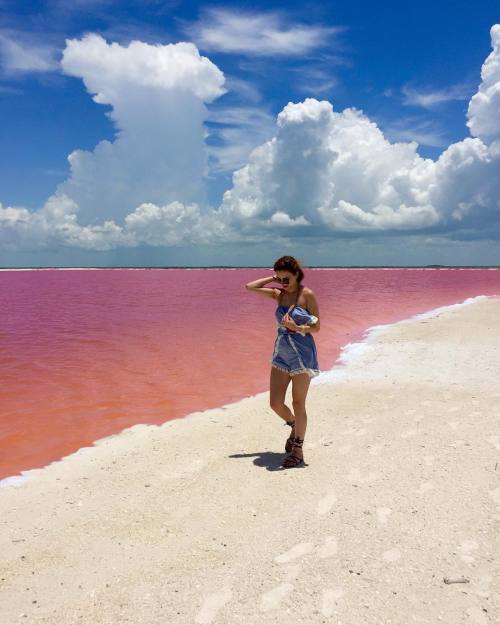 landscape-photo-graphy:Stunning Pink Lake In Mexico Resembles A Surreal Alien PlanetLas Coloradas ho