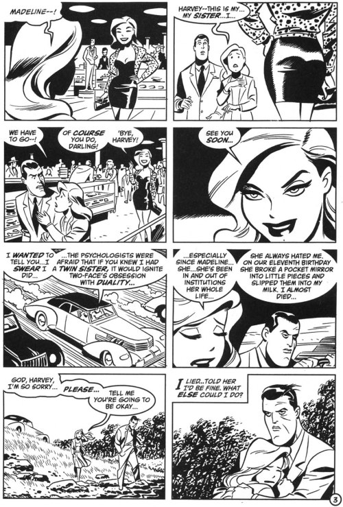 brianmichaelbendis: Batman: Two of a Kind, final published version - by Bruce Timm from Batman: