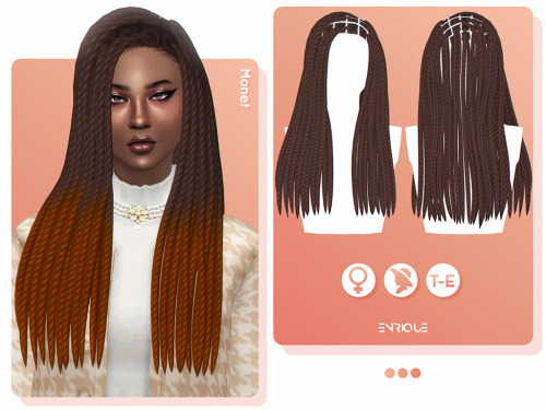 [EnriqueS4] Monet HairstyleNew MeshComes with 30 SwatchesHat CompatibleBase Game CompatibleAll LodsT