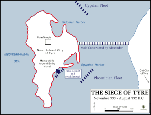 Siege of Tyre, November 333 - August 332 BC