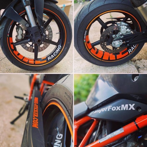 Kundenfoto @majorfoxmx - Tuning für dein Motorrad Tuning for your bike by wheel-sticker.com . . #ktm