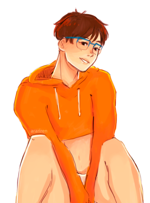 arariren:  dont mind me being like a year late into the trend of drawing yuuri in crop tops 