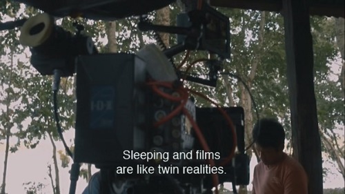 somequeerdistortion:“As I researched sleep, I found that we sleep in intervals. The REM intervals loop several times a night. Each loop is about 90 minutes long. It is the same running time as an average feature film. So maybe the running time of films