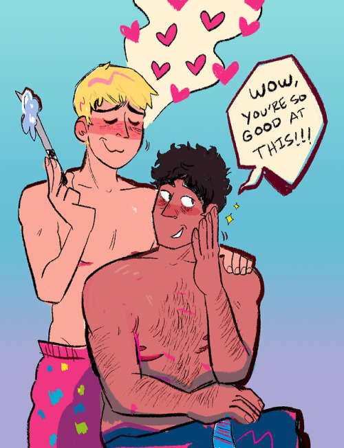 0hlee:shaving eachother
