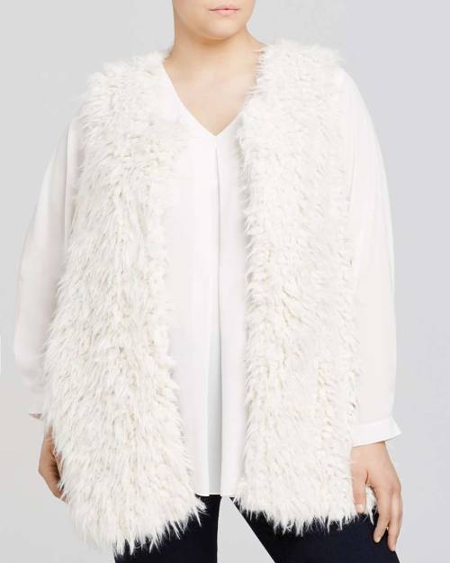 Vince Camuto Plus Faux Fur Vest