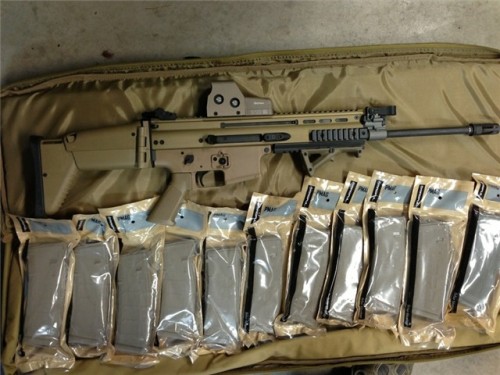 gunrunnerhell:  FN SCAR 16S The civilian version of the FN SCAR-L, it is chambered in 5.56x45mm/.223. Probably one of the most sought after rifles on the market when the panic buying hit, the 16S still commands absurd prices. I remember when the SCAR