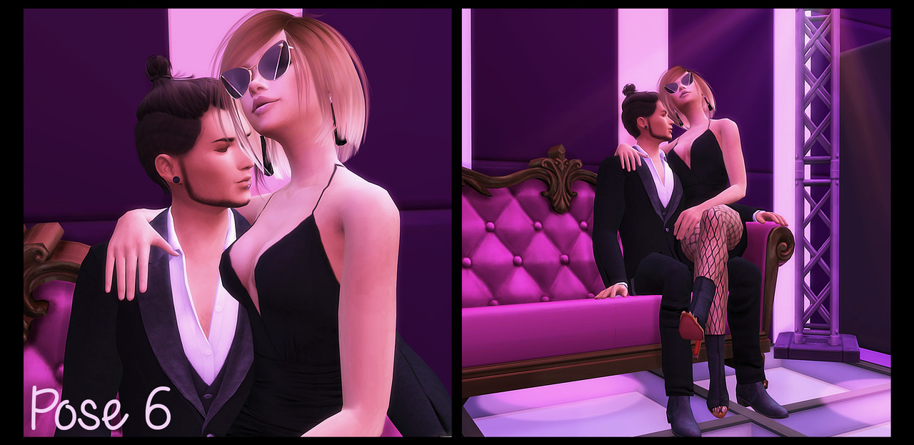 A couple in sims 4 posing seductively 