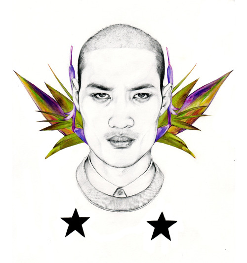 willustration:   ‘Givenchy Menswear S/S 12’ - pencil on paper - 2013 