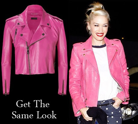 Gwen Stefani Just Love Pink Leather Jackets :  www.faechan.com/get-the-same-look/pink-le