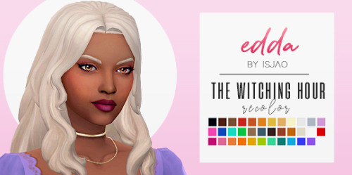 edda by @isjao, usok by @marsosims and daisy by @feralpoodles in the witching hour’s pale