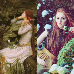 wingedwolves:  Sophie Turner + Pre-Raphaelite