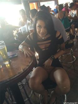 cheatingdesires:  While you was at the bar, getting drinks your girlfriend was giving me a preview of what to expect tonight  