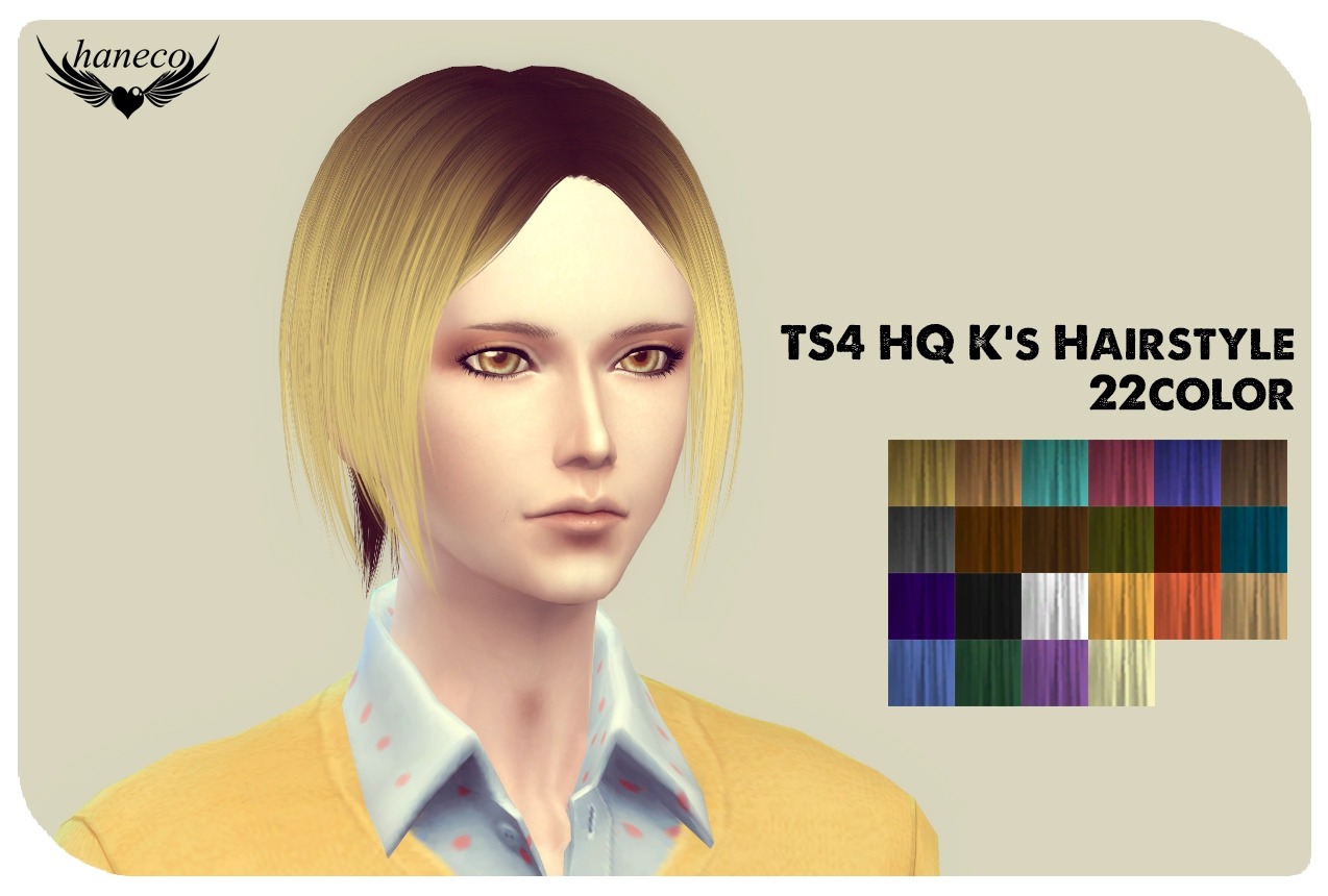 haneco ts4 HQ K’s Hairstyle
UNISEX T/YA/Y/E
【Download】