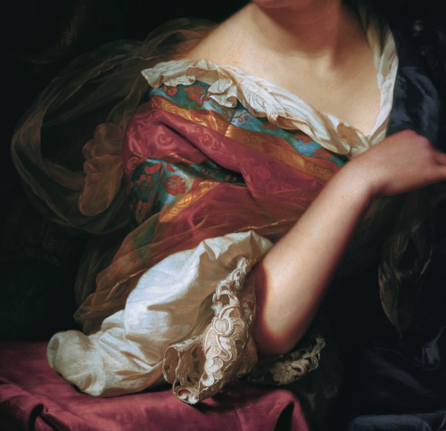 karrova:Portrait of Françoise van Dieme (detail) by Godfried Schalcken