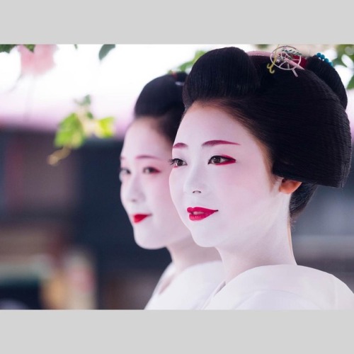 Gion Matsuri 2017: maiko Fukuhana and Fukune during the Hanagasa Parade by  sakuran0816 on Instagram