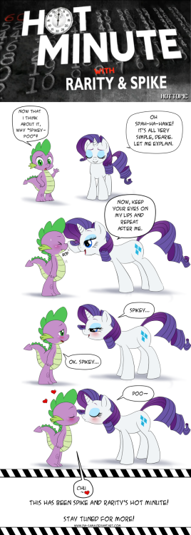 pia-chan:  Rarity and Spike Hot Minute by Pia-sama  OMFG THIS IS ADORABLE <3333