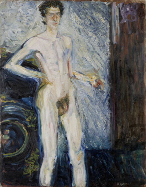 nudiarist:  National Gallery modernist masters exhibition: Vienna identity crisis | Metro News http://metro.co.uk/2013/10/03/viennas-identity-crisis-on-show-in-national-gallerys-modernist-masters-exhibition-4131863/(Nude Self-Portrait with Palette, 1908