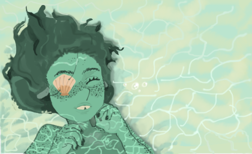 my mermaid oc vander enjoying herself underwater? i wanted to try something a little different here 