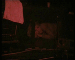 phineas4cobain:  courtney, watching kurt on stage. ghent, belgium 11/23/91 