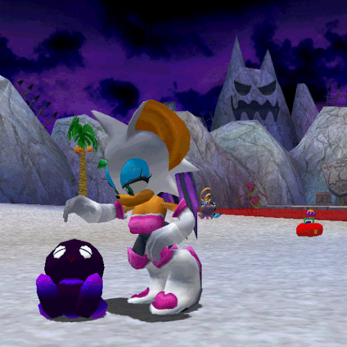 sonichedgeblog - Rouge petting a Chao, from the Dark Garden in...