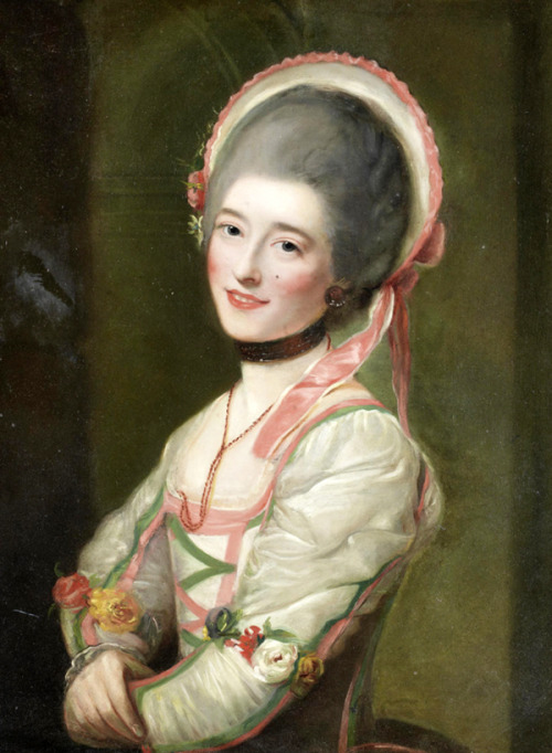 jaded-mandarin:Nathaniel Hone. Portrait of La Signora Anna Zamperini in the Character of Cecchina in