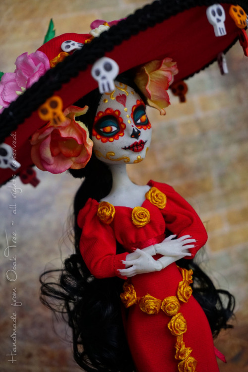 ooak-tree-dolls:Today I present you La Muerte - doll inspired by the movie The Book of Life - someth