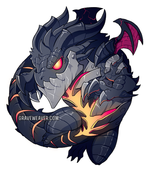 dragonsroarart:I was debating to do his human form but … nah…. chibi deathwing dragon is cuter [ previous WoW chibis ]