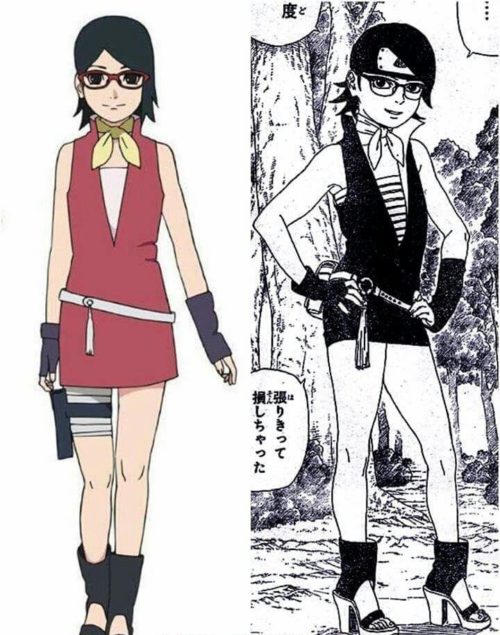 skrrlett  Playing TOTK on X: Studio Peirrot's take on Sarada's Manga  outfit is so much better fr fr ♥️ #sarada #saradauchiha #BORUTO   / X