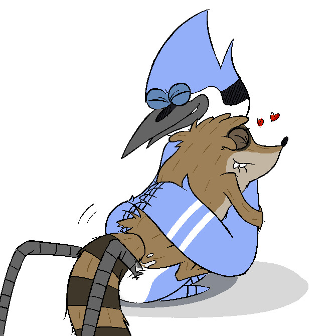 Regular show mordecai x rigby human