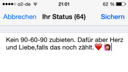 momochen95:  Mein Whats App Status für den