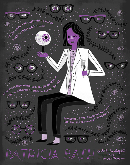 thatsthat24:  Gorgeous drawings representing Women and their accomplishments in Science, by Rachel Ignotofksy - a fantastic illustrator and graphic designer. Etsy shop where she sells her prints here! 