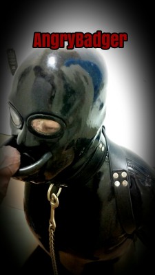 iamangrybadger:  Feeding the gimp my piss