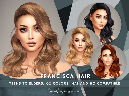 sonyasimscc:DOWNLOAD (CURRENT WEEK)♠ Francisca Hair *PATREON*♠ Marianne Hair *FREE* &s