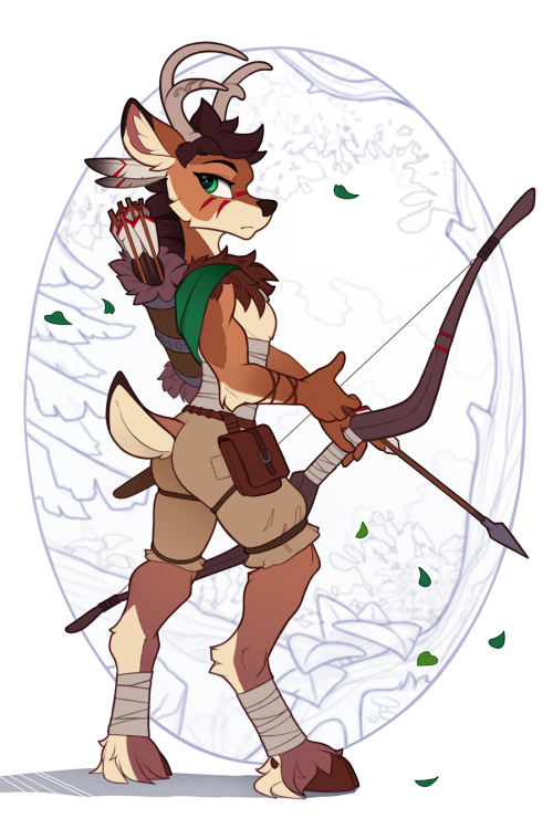 yakovlev-vad:   And decided to color my old concept of archer cuz why not)Despite the fact that I do it too rare, I really love to create concepts of characters, this is really interesting practice to me)I also decided to do this character adoptable and