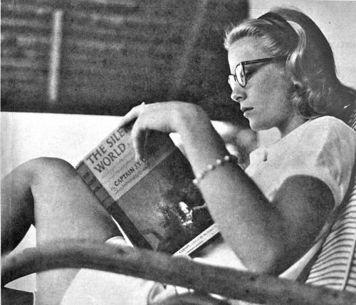 Grace Kelly reading The Silent World.The Silent World: A Story of Undersea Discovery and Adventure, 