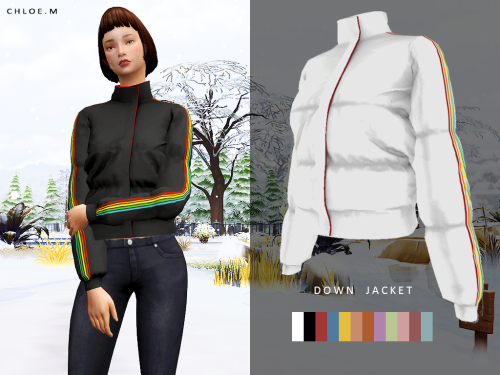 ChloeM-Down Jacket Created for :The Sims412 colorsHope you like it!Download:TSRPLEASE DONOT reupload