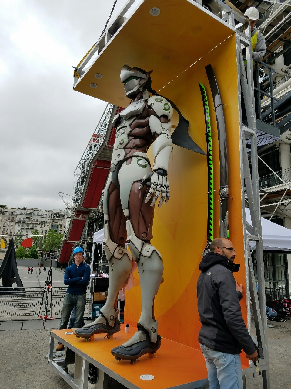 enhancedandenlightened:   My work day. Putting genji up for overwatch. In paris 