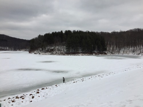 Frozen Dow Lake — Athens, Ohio