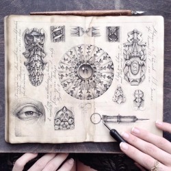itscolossal:Elegant Dip Pen Illustrations Inside the Sketchbooks of Elena Limkina