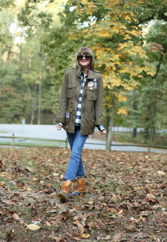 Camping Outfit, What to Wear Camping, Fall Outfit, Patch Jacket, How to Wear Patches