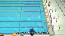 swimmerboys:  No, Rei, YOU are truly beautiful.  You were brought into the club even when you didn’t want to at first, you trained with them, you made memories with them, they became your friends. But they were stuck in the past “Rin-chan! Rin-chan!