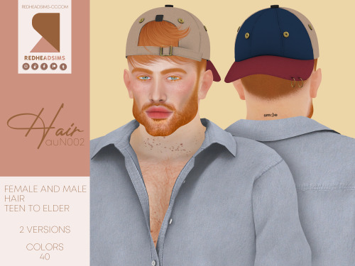 AU HAIR N002NEW MESHCompatible with HQ ModCategory: HairCustom ThumbnailAll LOD’s♦ @redheadsims-cc t