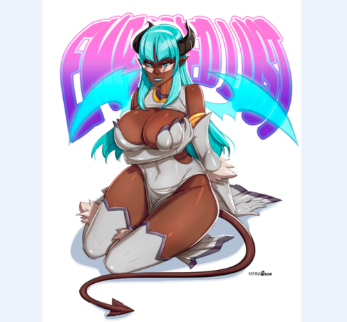 udsmut:  Commission #3 out of 4 of the Succubabes. The icy, curvaceous Alicia.Only one left to go!Artwork by Kamina.
