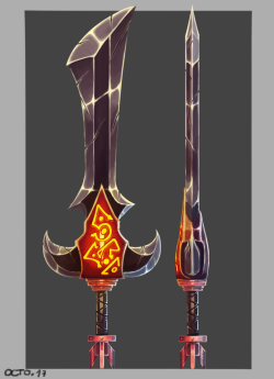 Demon sword concept design.https://www.artstation.com/octoring this is my professional side of art. Finally began doing something that can land me a job.