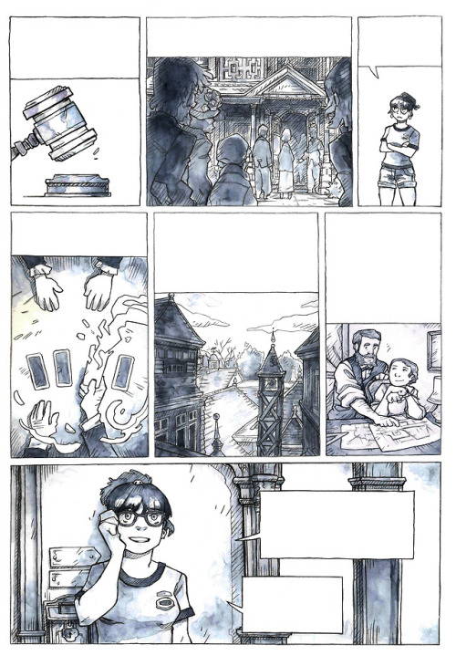 Hey folks, here are some cases of the short story I was working on for a french comicbook that gathe