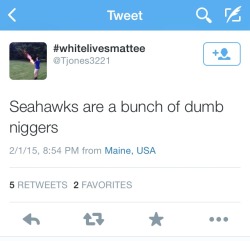 whitetears365:White people are at it again… You can search how often the n-word and “thug” are being used to describe the Seahawks players.