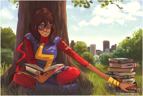 jabberwockyface: A commission for my local library of Kamala Kahn, aka, Miss Marvel! They’re p