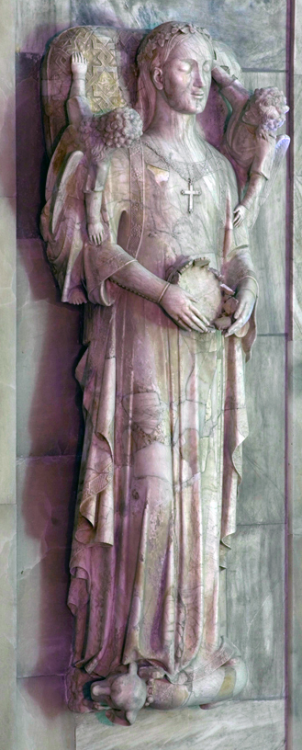 Effigies of Martha of Armagnac (1347-1378),first wife of John I of Aragon and John I of Aragon (1350