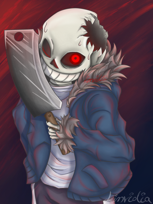 Bloody Noon The Horrortale Comic inspired me to draw Sans :3 I also have holidays and that means tim