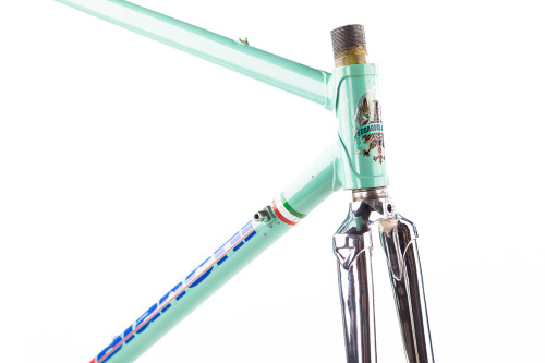 Classic vintage steel Bianchi Krono for collectors of famous Italian steel framework.Fabulous TT Kro